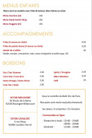 Menu So oiK - Les menus enfants, accompagnements et boissons