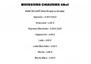 Menu The French Donuts - Les boissons chaudes