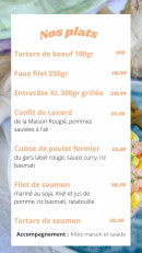 Menu L'Arcouest - Les plats