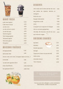 Carte et menu de Escale à Hanoi à Bourg la Reine — Les desserts, boissons chaudes, ...
