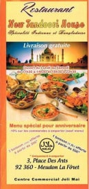 Carte et menu New Tandoori House Meudon la Foret