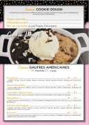 Carte et menu de Creams Factory à Villeneuve la Garenne — Les cookies et gaufres