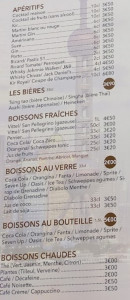 Carte et menu de World Wok à Villeneuve la Garenne — Les apéritifs, bières et boissons