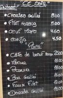 Carte et menu de Au Vieux Fusil à Courbevoie — Exemple de menu