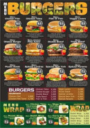 Menu Fly Burger - Les burgers et wraps