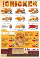 Menu Fly Burger - Le menu chicken, menu familial, poulets...