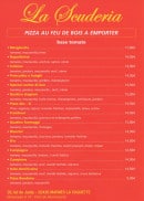 Menu La Scuderia - Les pizzas à emporter 