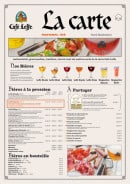 Menu Café Leffe - Les bières et planches