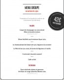 Carte et menu de Chez lulu à Rueil Malmaison — Le menu Groupe