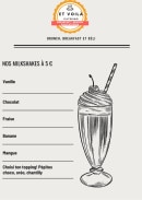 Menu Et Voilà Café - Les milkshakes