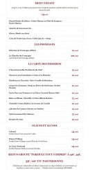 Carte et menu de La Brasserie du Château à Rueil Malmaison — Desserts, glaces, menu enfant,...