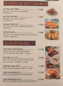 Carte et menu de Vietnam Othentik à Rueil Malmaison — Les pates de riz, nouilles et plats de riz