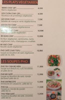 Carte et menu de Vietnam Othentik à Rueil Malmaison — Les plats végétarien et soupes pho