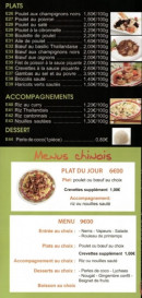 Carte et menu de Bon Appetit d'Asnieres à Asnieres sur Seine — Les plats, accompagnements et desserts,...