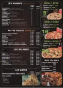 Menu Diffa Pizza - Les paninis, Snacks, Salades, Pates et Menus