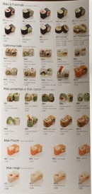 Carte et menu de Kanau à Asnieres sur Seine — Les maki, futomaki, ...