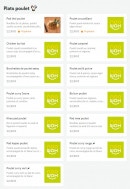 Carte et menu de Noo Wok Asnières à Asnieres sur Seine — Plats poulet