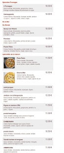 Menu F et L Burger - Pizzas suite 