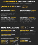 Menu Mill's Crêpes - Crêpes salée personnalisé, salades et desserts,..