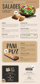 Menu Pizza Cosy - Les salades et panipizz