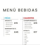 Menu Traiteur mexicain - Les menus  bebidas