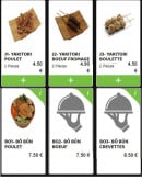 Menu Wok n'Jap - Yakitori et bo bun