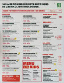 Menu Bioburger - La carte