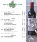 Menu Cocktail cocktail - Les vins, spiritieux et boissons