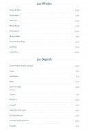 Menu Le Flore - Whiskys et digestifs 