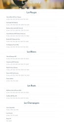 Menu Le Flore - Vins
