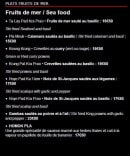 Menu Le Petit Thai - Les fruits de mer