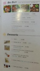 Menu Gangnam Grillades - Bo bun et desserts 