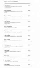 Menu Pastapizz - Les pizzas crèmes
