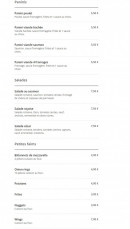 Menu Pastapizz - Les paninis, salades, ...