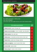 Menu Andiamo Pizza - Les menus salades