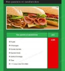 Menu Andiamo Pizza - Les paninis et sandwiches