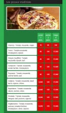 Menu Andiamo Pizza - Les pizzas traditions