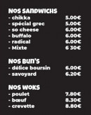 Menu Thaïs burger - Les sandwichs, bun&#039;s et woks