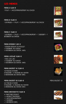 Menu Plancha grill - Les menus