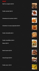 Menu Plancha grill - Les plats