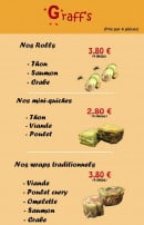 Menu Graff's - Les rolls, quiches et wraps