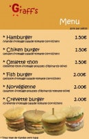 Menu Graff's - Les burgers