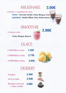 Menu Pizz 2 Burg - Les milkshakes, glaces et desserts