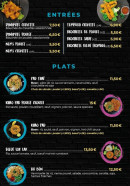 Menu Thaï-Fusian - Les entrées et plats