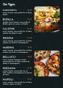 Menu Italian Kitchen - Les pizzas