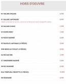 Carte et menu de New Toma Sushi à Bagnolet — Hors d'œuvre