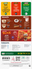 Carte et menu de Pizza Time à Bagnolet — Menu 4