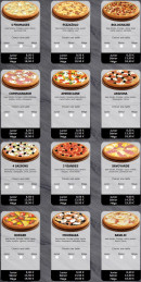 Menu Vulcano Pizza - Les pizzas page 2