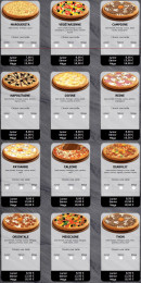 Menu Vulcano Pizza - Les pizzas