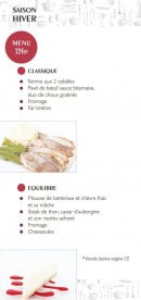 Menu Ateliers gourmands - Le menu 22€